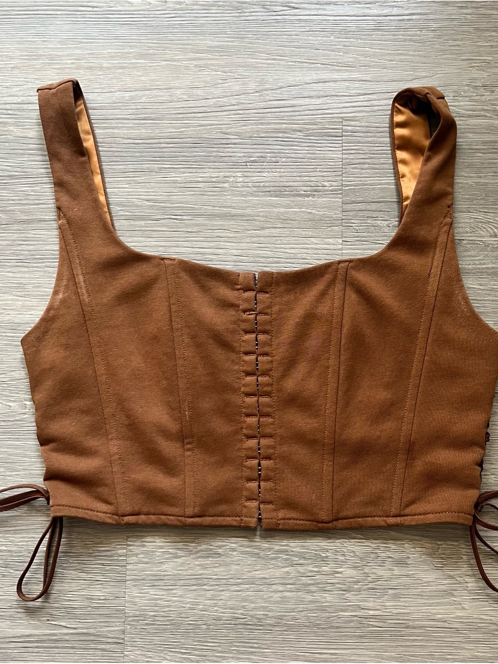 Women’s Dolls Kill Brown Corset Crop Top